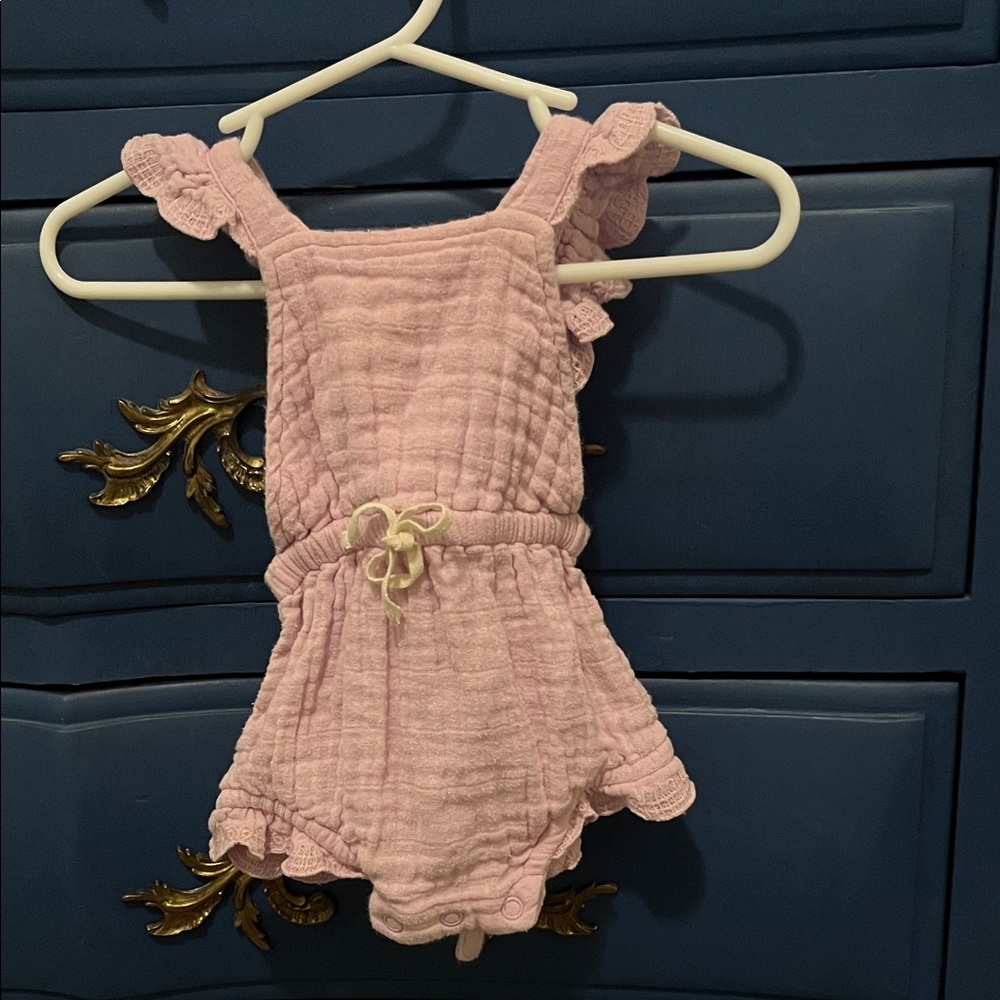Pink Ruffled Baby Romper